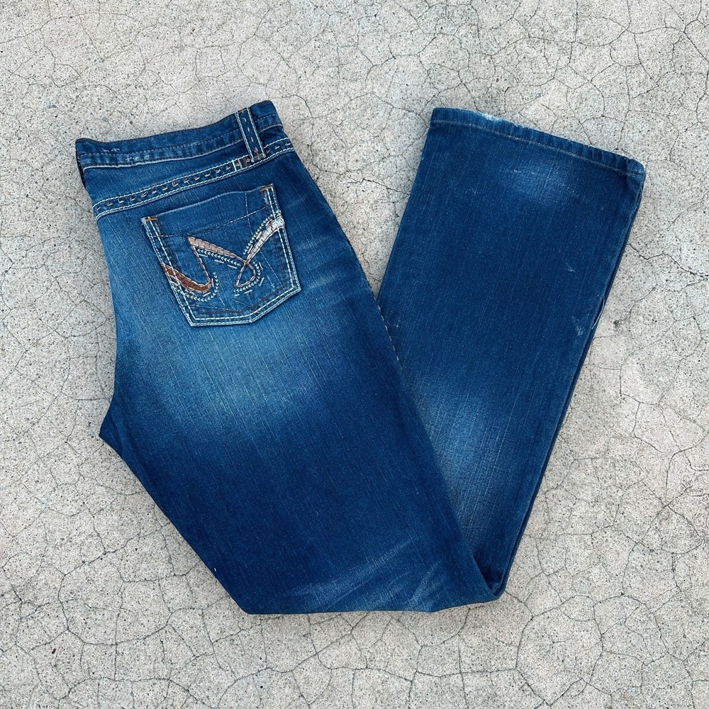 Cruel Girl Women's Relaxed Fit Bootcut Denim Jeans Juniors Size 13 (36x34)